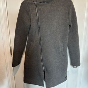 Betsy Johnson Gray Asymmetrical Zip Coat